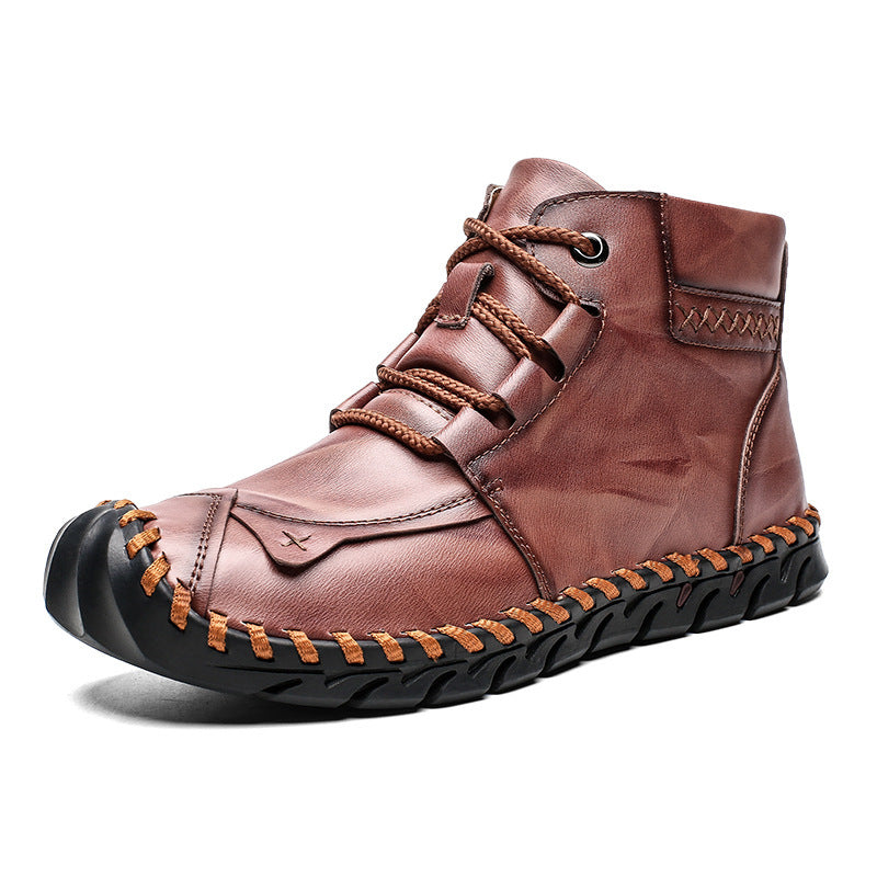 Chaussures en cuir pour hommes, chaussures décontractées - LUXARAH