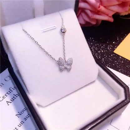 Colliers longs papillons en argent sterling 925
