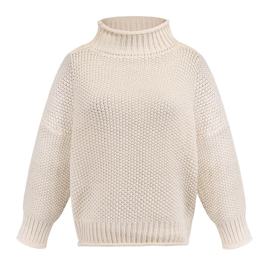 Pull col roulé uni, mode hiver, décontracté, tricoté, manches longues, vêtements pour femmes