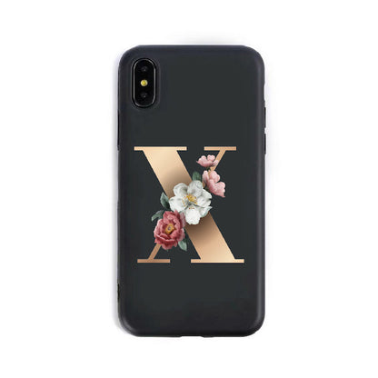 Coques de téléphone en silicone avec lettres de l'alphabet anglais
