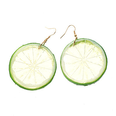 Boucles d'oreilles en forme de fruits artificiels