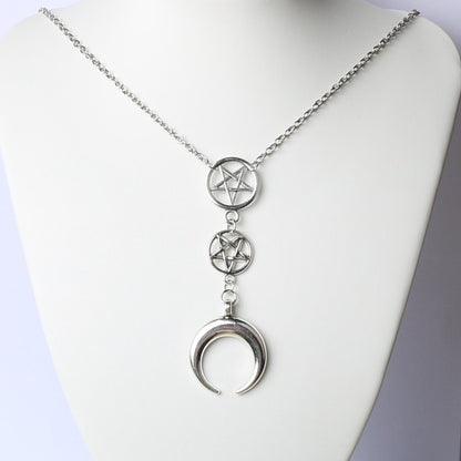 Make a series of hollow necklaces with stars and moons
