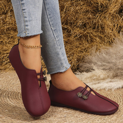 Sandales à enfiler à bout carré pour femme, chaussures plates et souples, tendance pour l'été