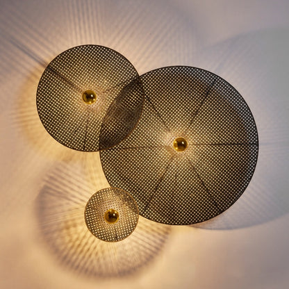 Lampe murale en rotin de style japonais, lampe de chevet simple pour chambre à coucher