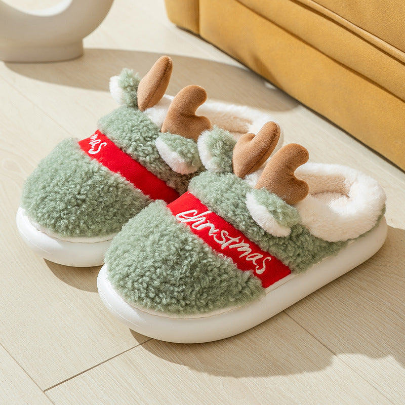 Chaussures de Noël, pantoufles d'hiver pour la maison, pantoufles de chambre douces et confortables - LUXARAH