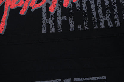 T-shirt oversize à manches courtes et imprimé graffiti alphabet - LUXARAH