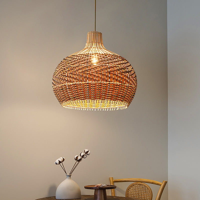 Lustre en rotin de style café au design créatif nordique