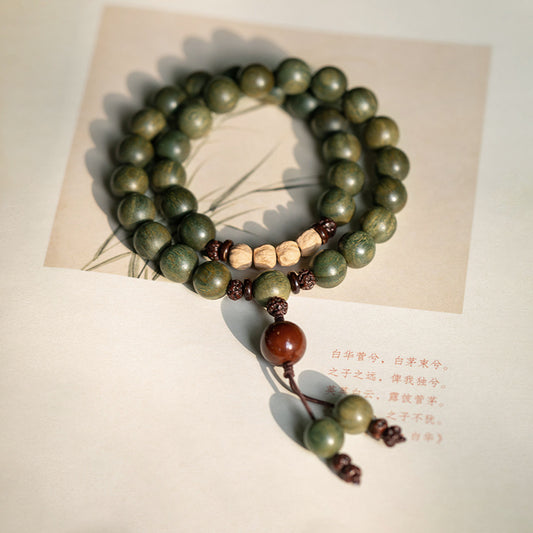 Bracelet de prière en bois de santal pour femme