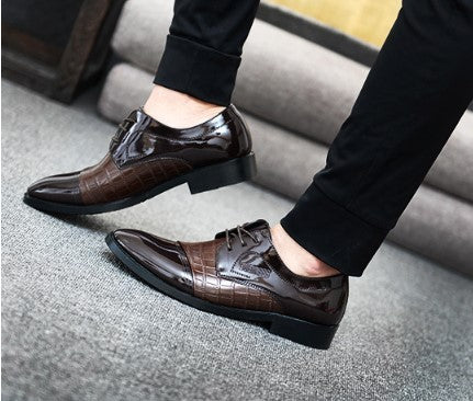 Modèle automne hommes, pointus, affaires, chaussures habillées, chaussures en cuir - LUXARAH