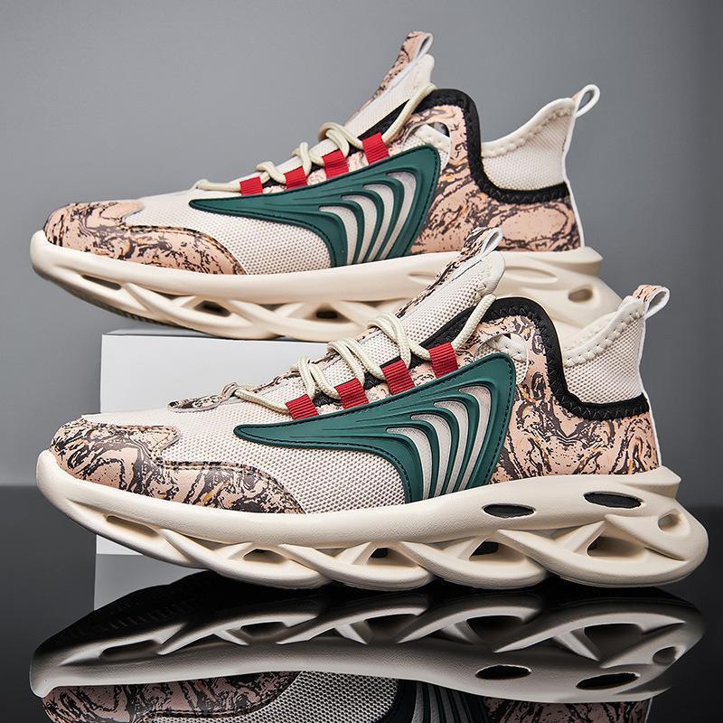 Chaussures de sport décontractées et respirantes en maille, style graffiti, pour la course à pied - LUXARAH