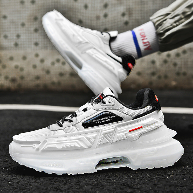 Baskets de course à plateforme Popcorn, chaussures basses décontractées Qiankun Wheel Mecha - LUXARAH
