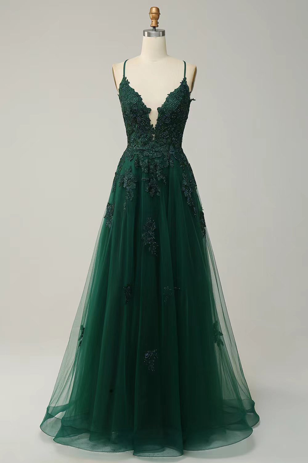Robe de soirée longue à bretelles - LUXARAH