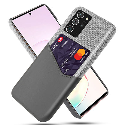 Housse de protection en cuir pour téléphone portable, motif tissu, pour une seule carte
