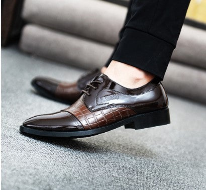 Modèle automne hommes, pointus, affaires, chaussures habillées, chaussures en cuir - LUXARAH