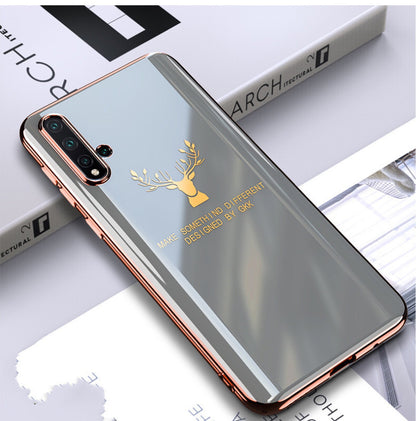 Coque de téléphone portable en forme d'élan avec colle souple par galvanoplastie