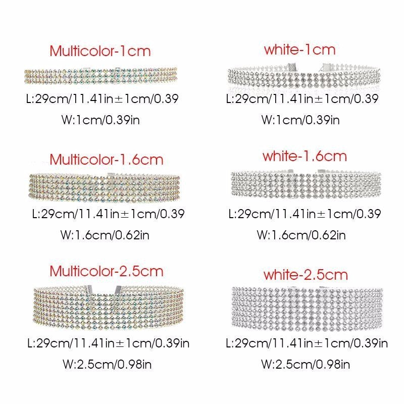Collier ras du cou tendance pour femme, entièrement en cristal et strass, bijou de mariage