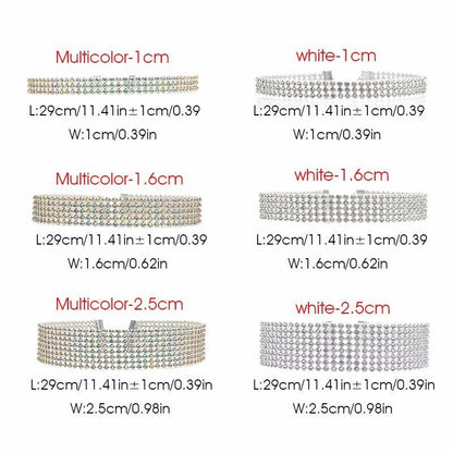 Collier ras du cou tendance pour femme, entièrement en cristal et strass, bijou de mariage