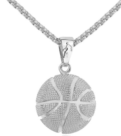 Pendentifs de basket-ball, colliers européens et américains en acier inoxydable