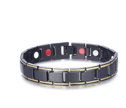 Bracelet 4 en 1 pour homme, magnétique, en titane, pour la santé et l'arthrite - LUXARAH