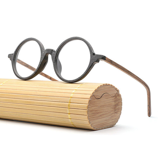 Monture de lunettes en bois avec plaque, style rétro, nouvelle collection