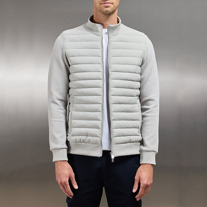 Manteau léger à col montant pour homme, veste tricotée à coutures tendance, vêtements d'hiver
