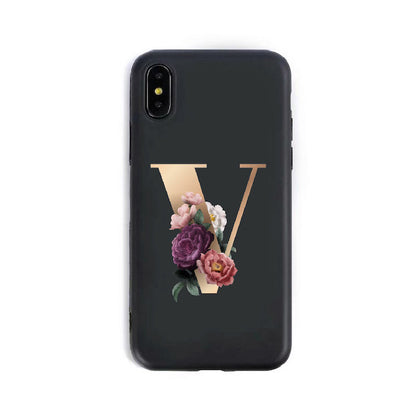 Coques de téléphone en silicone avec lettres de l'alphabet anglais