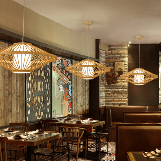 Lustre en bambou pour restaurant chinois, hôtel, famille d'accueil, chambre à coucher, balcon, lanterne, lampe à riz - LUXARAH