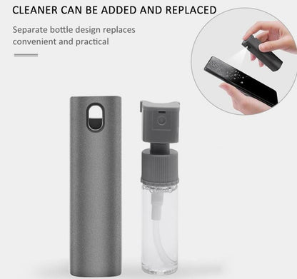 Kit de nettoyage d'écran 2 en 1 pour téléphone et ordinateur, avec chiffon en microfibre pour éliminer la poussière