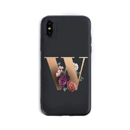 Coques de téléphone en silicone avec lettres de l'alphabet anglais