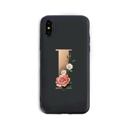 Coques de téléphone en silicone avec lettres de l'alphabet anglais