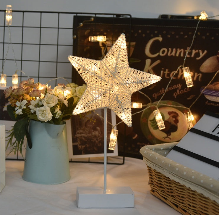 Lumières LED, lumières clignotantes, lumières étoiles, romantique, aménagement de la pièce, décoration amour, étoiles lampe, lampe de table, lampe en rotin, boule
