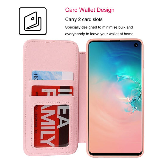Étui en cuir Crown Card pour téléphone Samsung