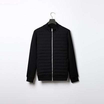 Manteau léger à col montant pour homme, veste tricotée à coutures tendance, vêtements d'hiver