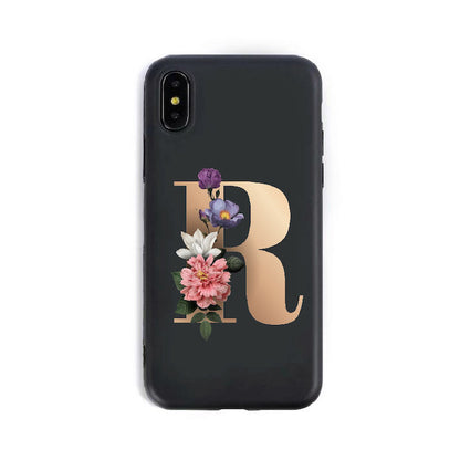 Coques de téléphone en silicone avec lettres de l'alphabet anglais