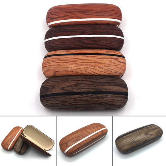 Étui à lunettes en grain de bois