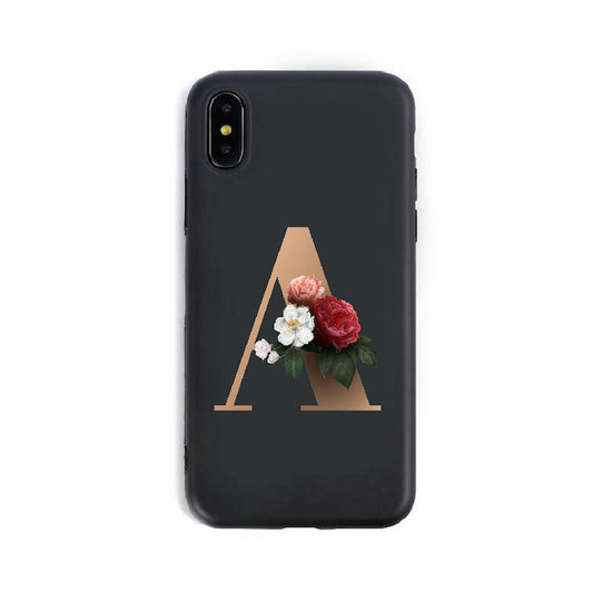 Coques de téléphone en silicone avec lettres de l'alphabet anglais