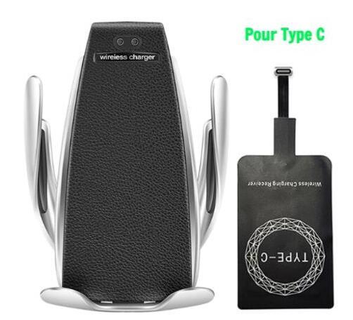 Chargeur sans fil pour voiture 10 W, induction, charge rapide sans fil, avec support de téléphone S5