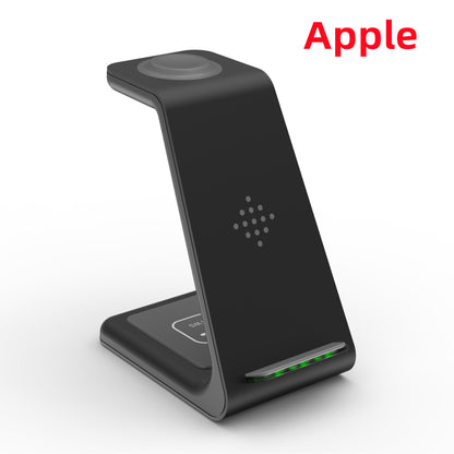 Station de charge rapide 3 en 1, support de chargeur sans fil, station de charge rapide sans fil pour support de téléphone