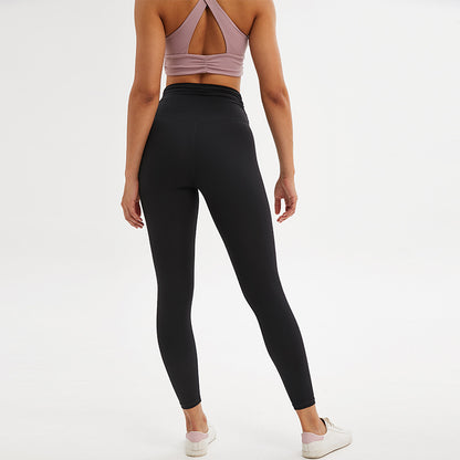 Pantalon de yoga legging à neuf points avec bretelles - LUXARAH