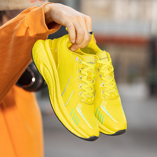 Chaussures de course légères tissées à semelle épaisse Popcorn - LUXARAH