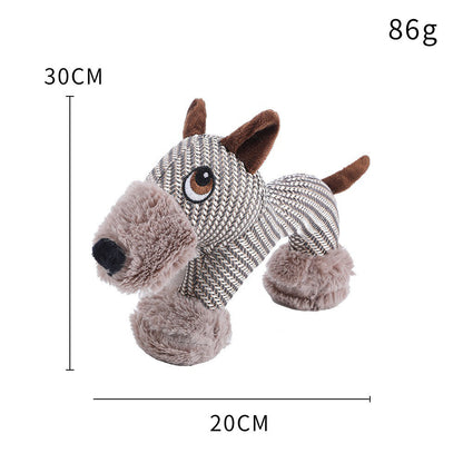 Jouet couineur pour grands chiens, peluche, jouet interactif pour chiens - Jouet à mâcher en peluche pour chiens, jouets couineurs stimulants pour animaux de compagnie, pour chiens de taille moyenne et grande - LUXARAH
