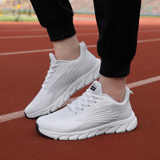 Chaussures de course respirantes tissées volantes pour hommes et femmes, baskets décontractées pour couples - LUXARAH