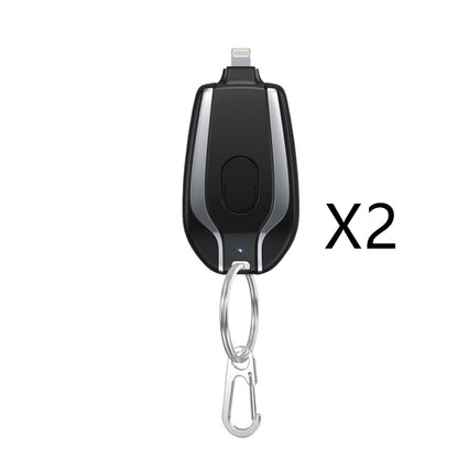 Mini chargeur d'urgence 1500 mAh avec porte-clés et batterie de secours ultra-compacte de type C, charge rapide