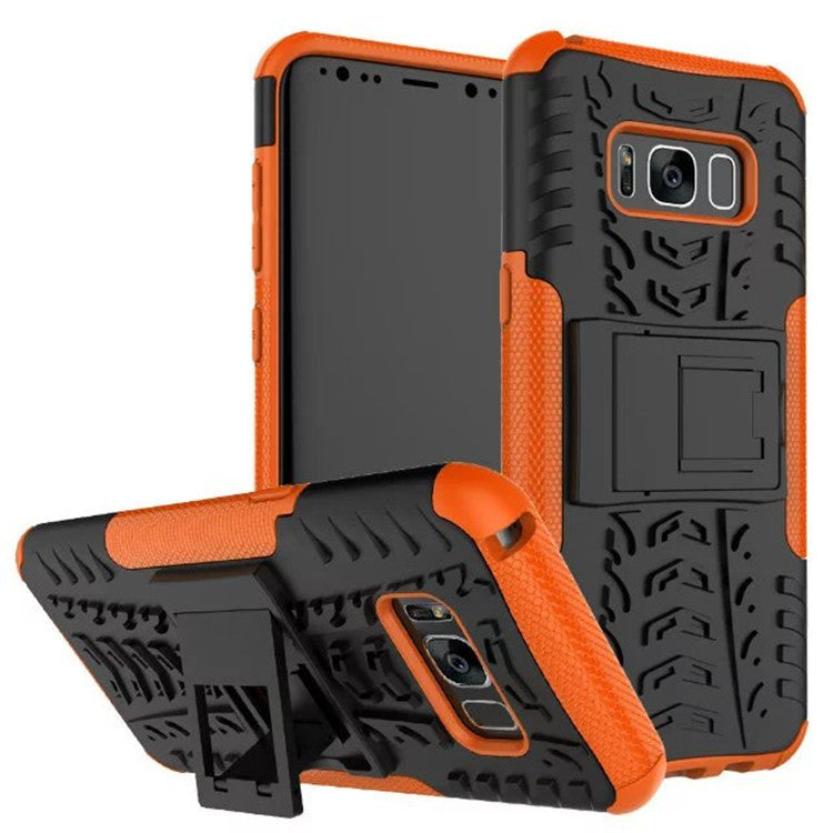 Coque de téléphone portable Samsung S8 plus Galaxy S8 avec support à motif coloré en forme de pneu, étui antichute inclus
