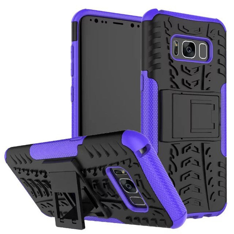 Coque de téléphone portable Samsung S8 plus Galaxy S8 avec support à motif coloré en forme de pneu, étui antichute inclus