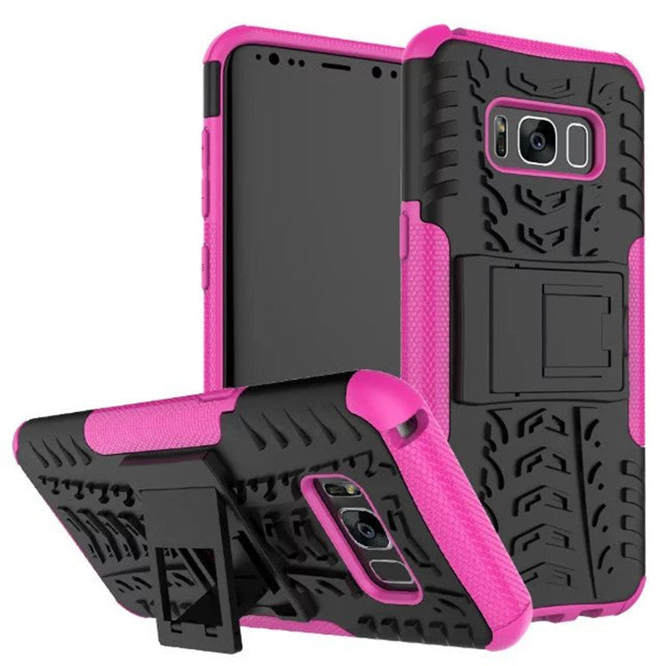 Coque de téléphone portable Samsung S8 plus Galaxy S8 avec support à motif coloré en forme de pneu, étui antichute inclus