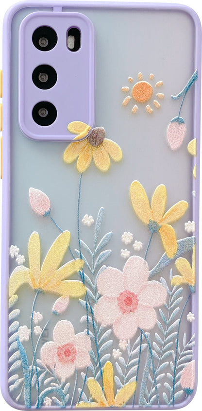 Coque de téléphone à motif floral en reliefEmbossed flower phone case