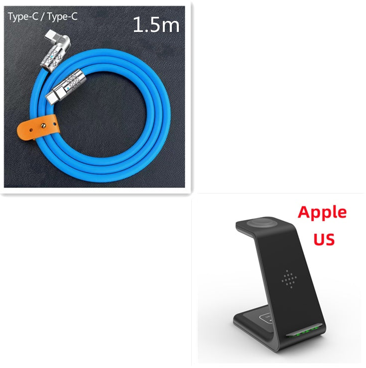 Station de charge rapide 3 en 1, support de chargeur sans fil, station de charge rapide sans fil pour support de téléphone