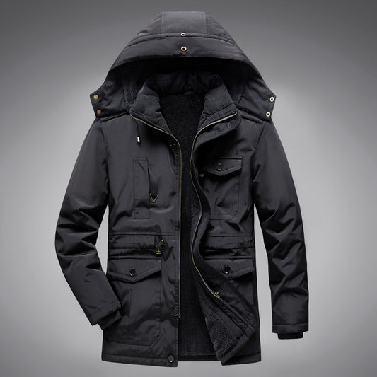 Manteau en coton avec doublure en laine d'agneau