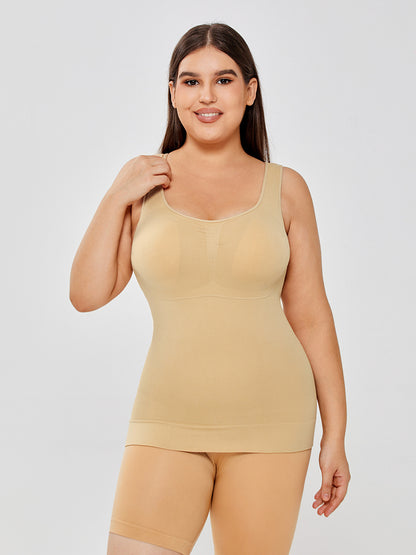 Camisole en coton extensible pour femme avec soutien-gorge intégré